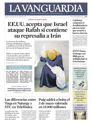 La Vanguardia (1ª edición) - 19 Apr 2024