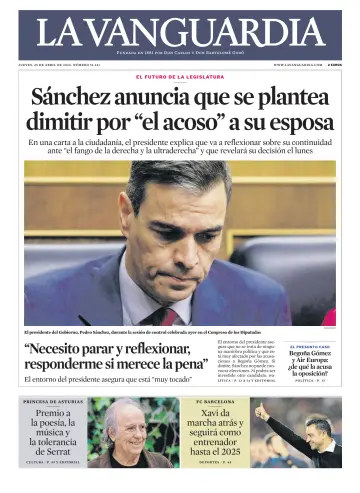 La Vanguardia (1ª edición) - 25 4月 2024