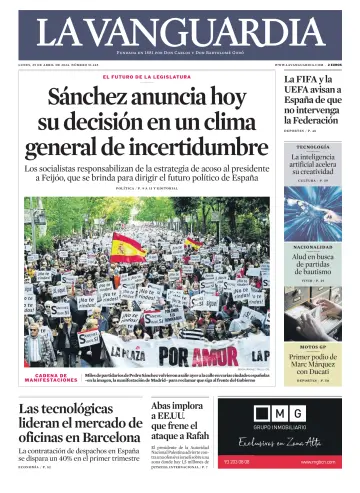 La Vanguardia (1ª edición) - 29 4月 2024
