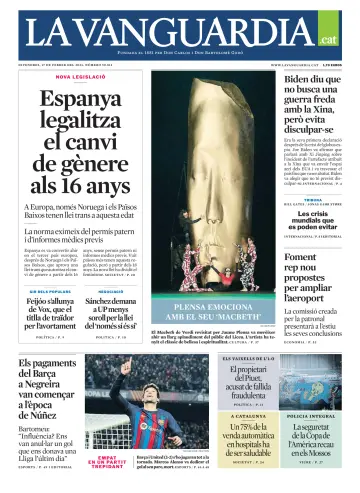La Vanguardia (Català-1ª edició) - 17 Feb 2023