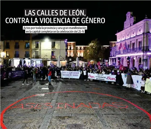 LAS CALLES DE LEÓN, CONTRA LA VIOLENCIA DE GÉNERO