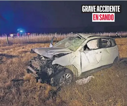 GRAVE ACCIDENTE EN SANDO