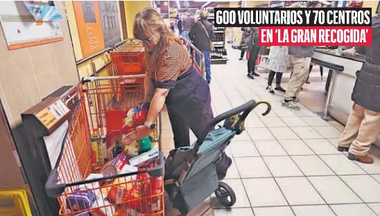 600 VOLUNTARIOS Y 70 CENTROS EN ‘LA GRAN RECOGIDA’