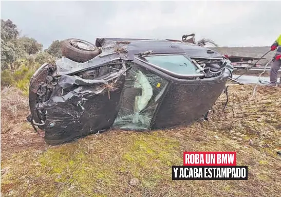 ROBA UN BMW Y ACABA ESTAMPADO