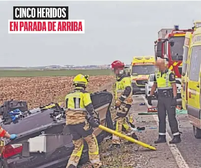 CINCO HERIDOS EN PARADA DE ARRIBA