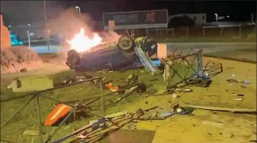 TRES ACCIDENTES EN UNA SOLA NOCHE