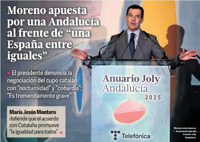 MORENO APUESTA POR UNA ANDALUCÍA AL FRENTE DE “UNA ESPAÑA ENTRE IGUALES”