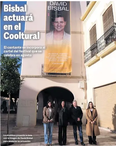 BISBAL ACTUARÁ EN EL COOLTURAL
