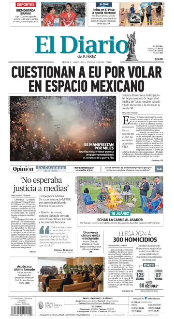 El Diario de Juárez - 1 Apr 2024