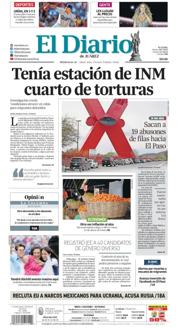 El Diario de Juárez - 10 四月 2024