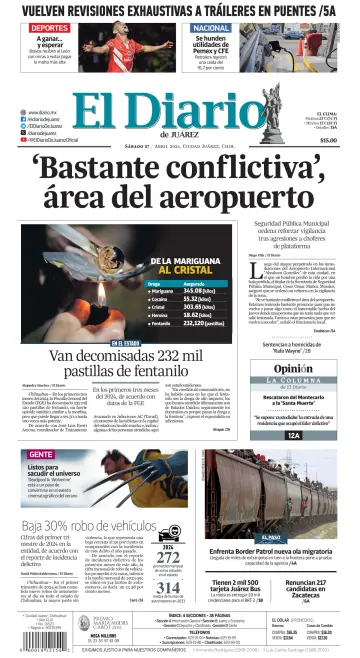 El Diario de Juárez - 27 Nis 2024
