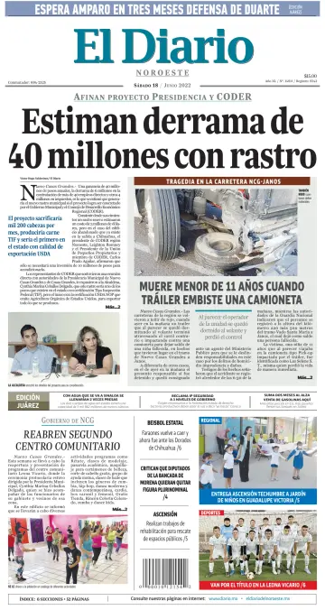El Diario de Nuevo Casas Grandes - 18 junho 2022