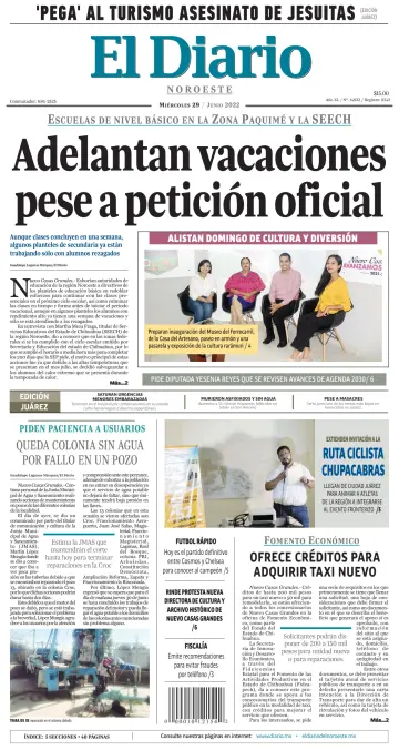 El Diario de Nuevo Casas Grandes - 29 6월 2022
