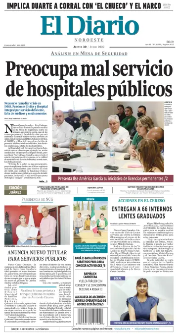 El Diario de Nuevo Casas Grandes - 30 junho 2022