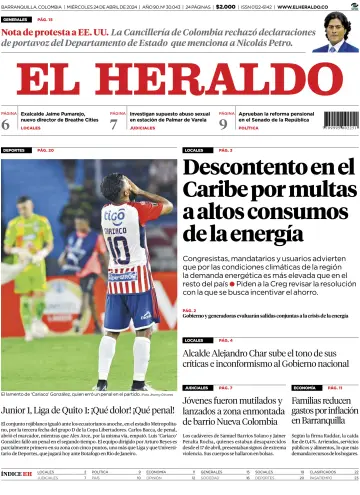 El Heraldo (Colombia) - 24 四月 2024