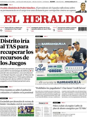 El Heraldo (Colombia) - 25 Apr 2024