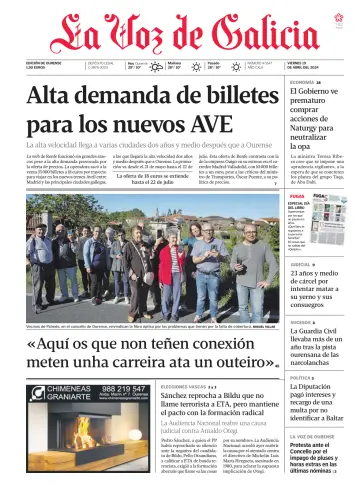 La Voz de Galicia (Ourense) - 19 Apr. 2024