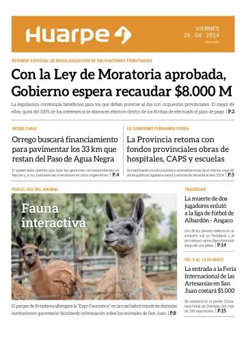 Diario Huarpe - 26 avr. 2024