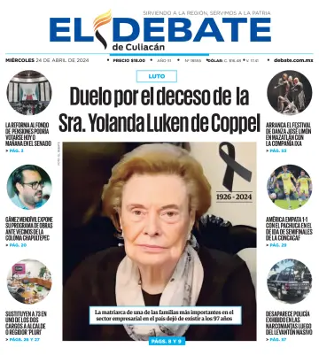 El Debate de Culiacán - 24 4月 2024