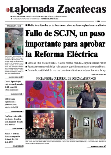 La Jornada Zacatecas - 8 Apr 2022