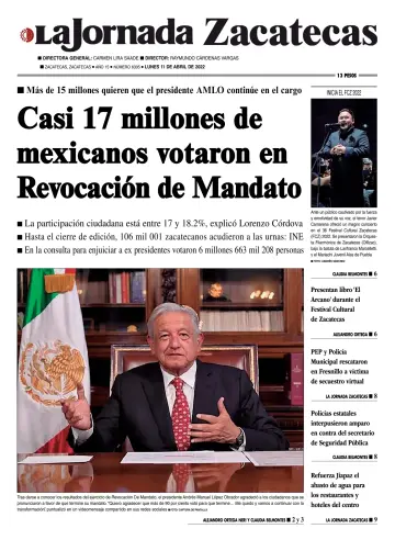 La Jornada Zacatecas - 11 Apr 2022