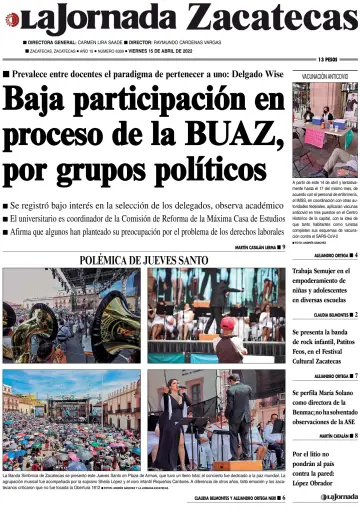 La Jornada Zacatecas - 15 Apr 2022