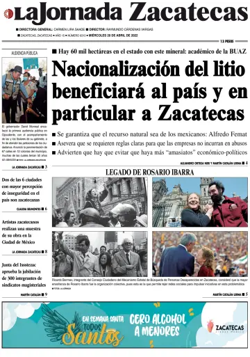 La Jornada Zacatecas - 20 Apr 2022