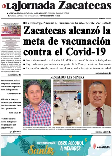 La Jornada Zacatecas - 22 Apr 2022