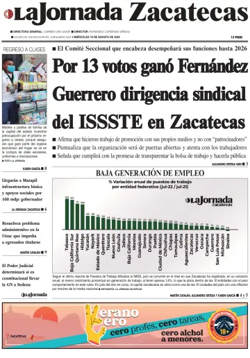 La Jornada Zacatecas - 10 Aug 2022