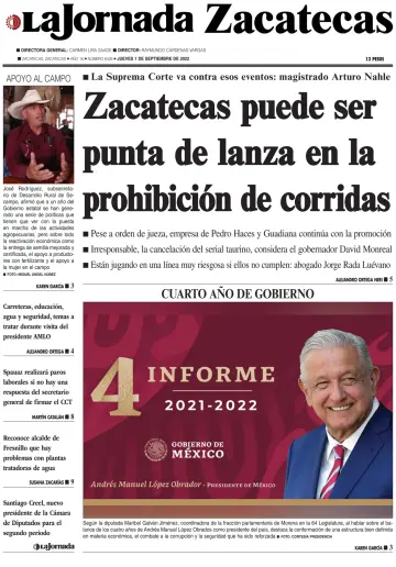 La Jornada Zacatecas - 1 Sep 2022