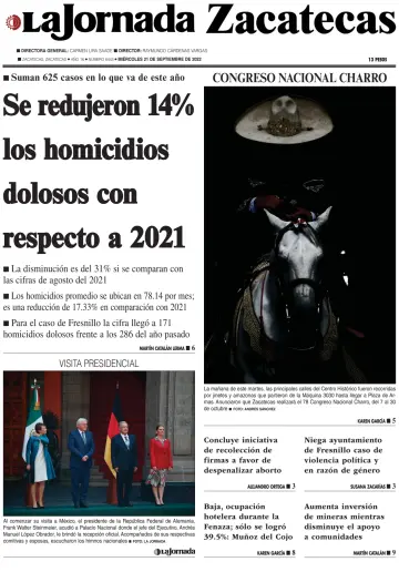 La Jornada Zacatecas - 21 Sep 2022