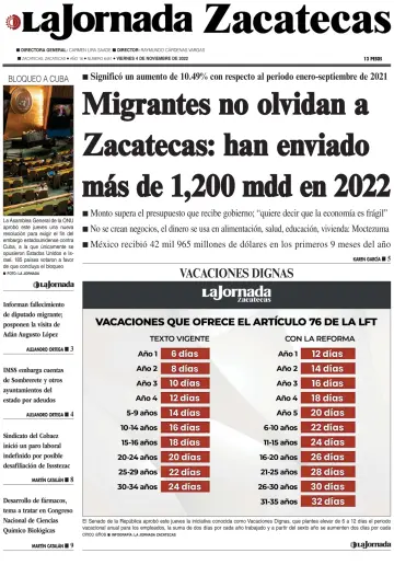 La Jornada Zacatecas - 4 Nov 2022