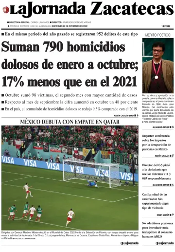 La Jornada Zacatecas - 23 Nov 2022