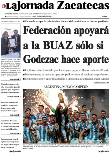 La Jornada Zacatecas - 19 Dec 2022