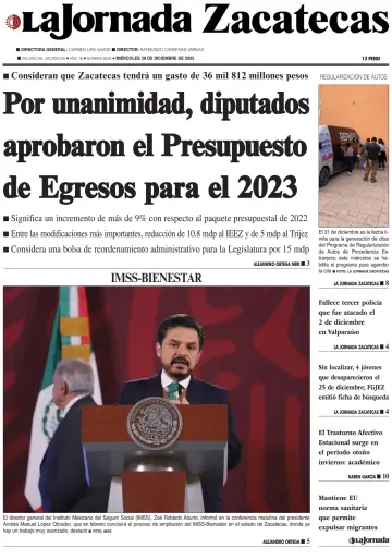 La Jornada Zacatecas - 28 Dec 2022