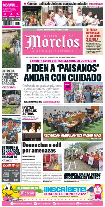 Diario de Morelos - 16 Aug 2022