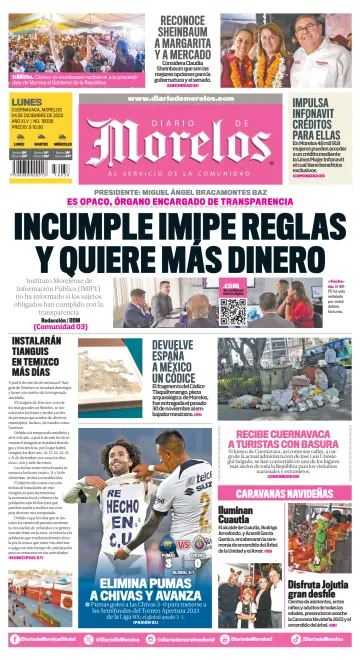 Diario de Morelos - 4 Dec 2023