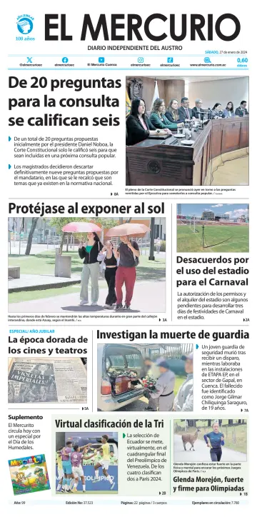 El Mercurio Ecuador - 27 Jan. 2024