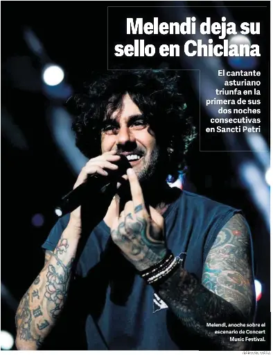 MELENDI DEJA SU SELLO EN CHICLANA
