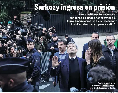 SARKOZY INGRESA EN PRISIÓN