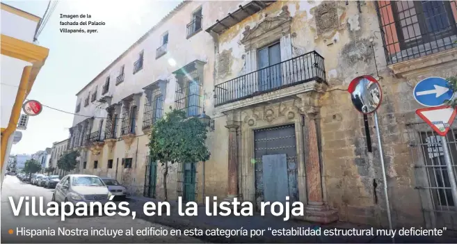 VILLAPANÉS, EN LA LISTA ROJA