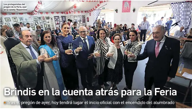 BRINDIS EN LA CUENTA ATRÁS PARA LA FERIA