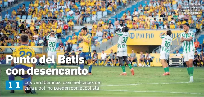 PUNTO DEL BETIS CON DESENCANTO