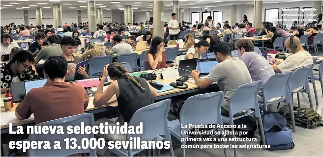 LA NUEVA SELECTIVIDAD ESPERA A 13.000 SEVILLANOS