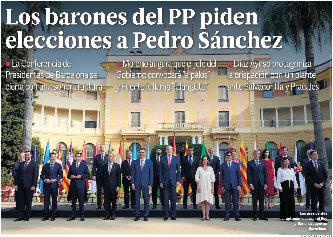 LOS BARONES DEL PP PIDEN ELECCIONES A PEDRO SÁNCHEZ