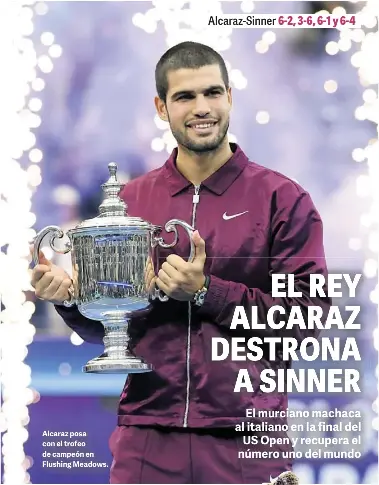 EL REY ALCARAZ DESTRONA A SINNER