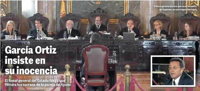 GARCÍA ORTIZ INSISTE EN SU INOCENCIA