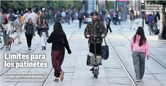 LÍMITES PARA LOS PATINETES