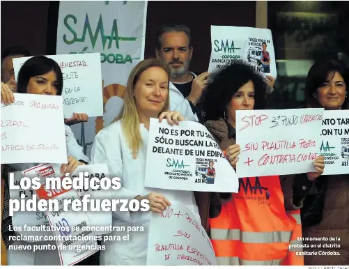 LOS MÉDICOS PIDEN REFUERZOS