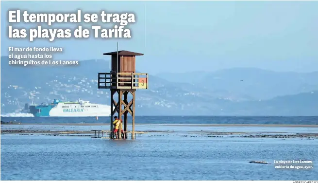 EL TEMPORAL SE TRAGA LAS PLAYAS DE TARIFA